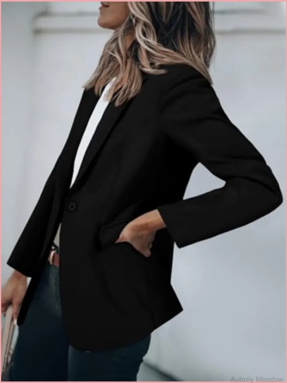 Women's Casual Blazer Open Front Long Sleeve Office Suit Jacket